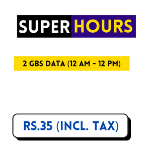 jazz daily super hours 12 am to 12pm internet package