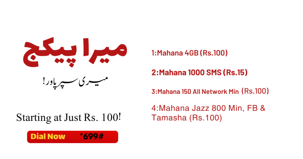 Jazz package under 100 PKR